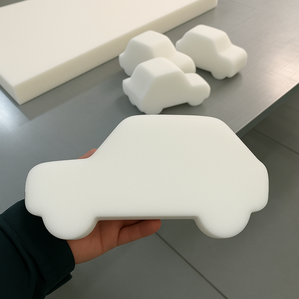 Samochód z pianki meblowej tapicerskiej