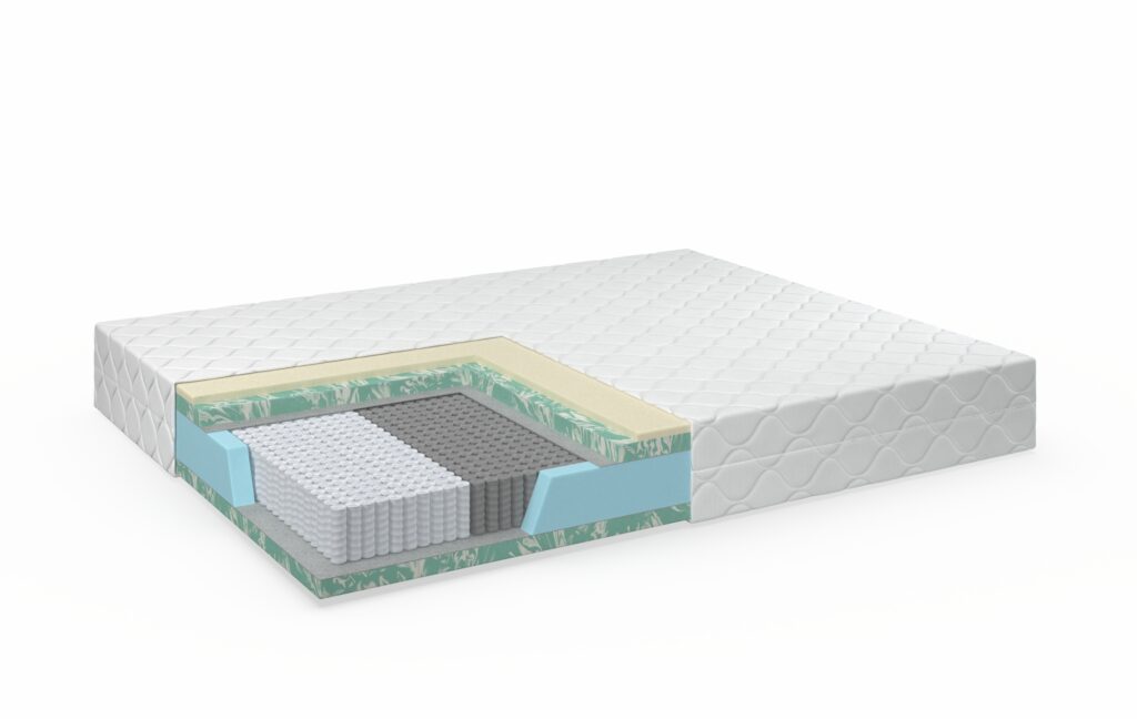 Materac ze sprężyną kieszeniową i pianki tapicerskiej HR