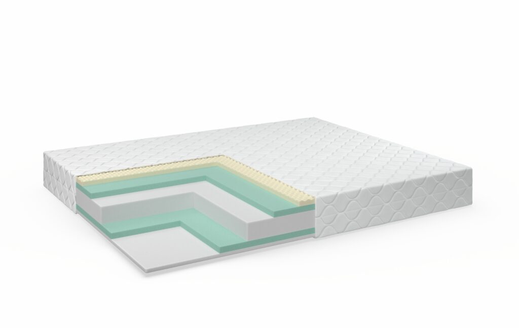 Materac piankowy z pianki poliuretanowej HR oraz pianką memory